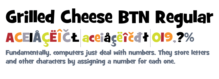 Grilled Cheese Btn Regular | Fonts.com