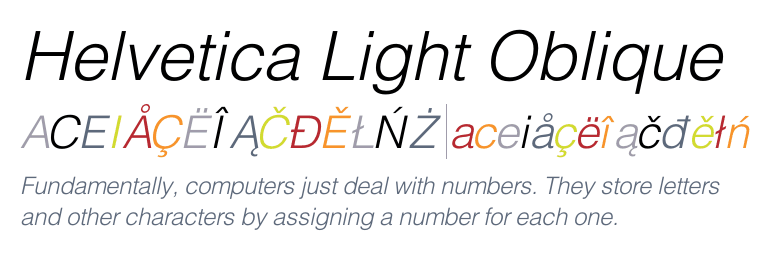 Light Oblique | Fonts.com