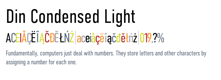 Rettidig frill vant Din Condensed Light | Fonts.com