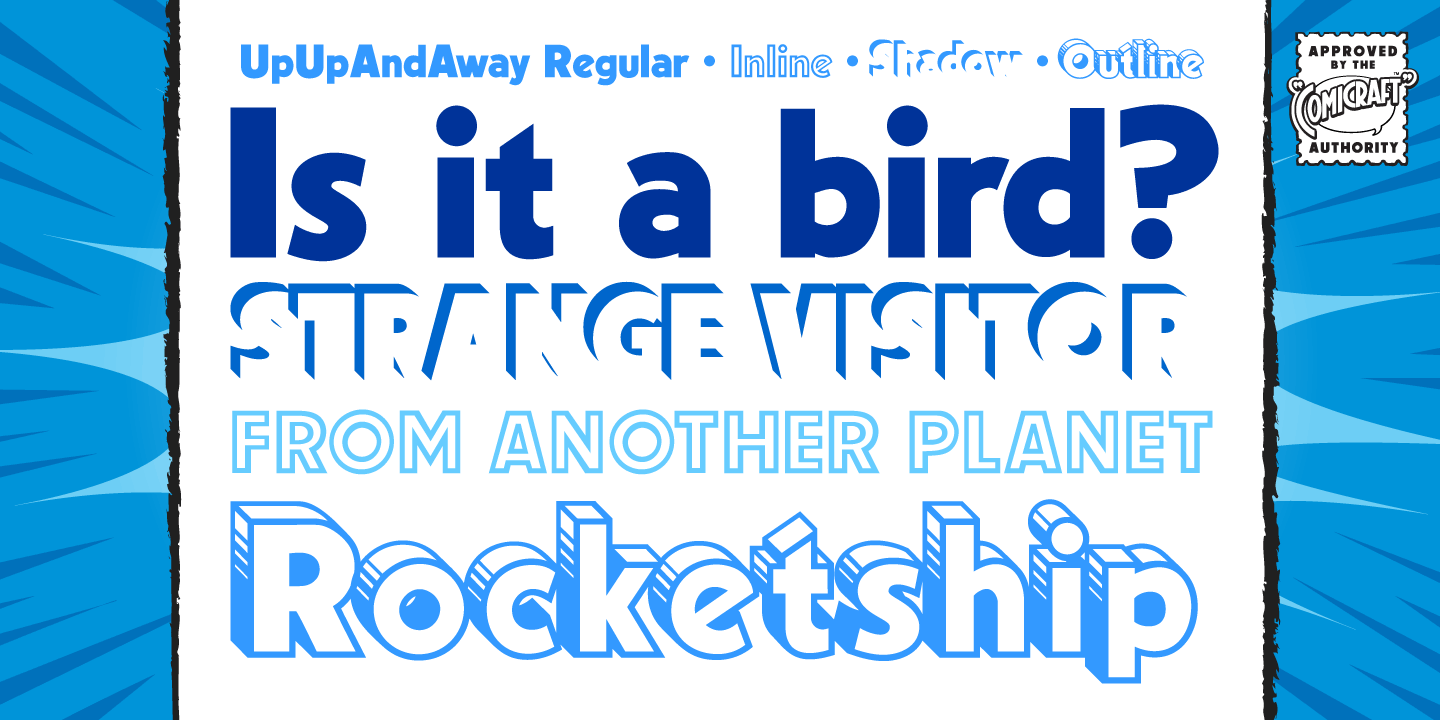 Up Up And Away Font Family | Fonts.com